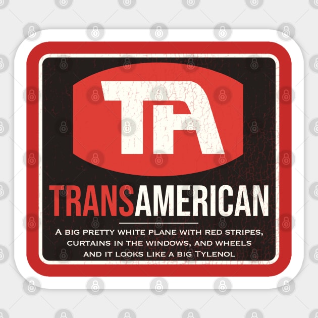 Trans American Airlines Sticker by darklordpug